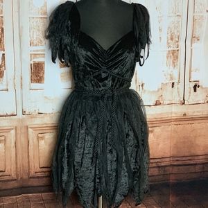 Fun World Midnight Fairy Black Poly Costume